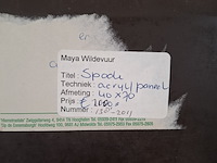 Acryl schilderij op paneel, maya wildevuur, spook, 1993 - afbeelding 8 van  8