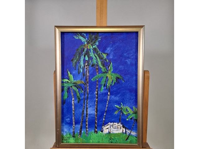 Acryl schilderij op paneel, maya wildevuur, tahiti - afbeelding 2 van  7