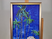 Acryl schilderij op paneel, maya wildevuur, tahiti - afbeelding 2 van  7