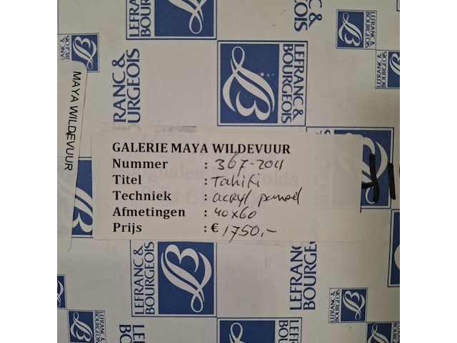 Acryl schilderij op paneel, maya wildevuur, tahiti - afbeelding 7 van  7