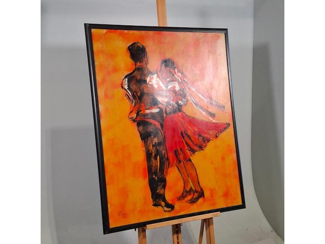 Acryl schilderij op paneel, maya wildevuur, tango, 2000 - afbeelding 2 van  7
