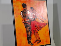 Acryl schilderij op paneel, maya wildevuur, tango, 2000 - afbeelding 2 van  7