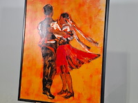 Acryl schilderij op paneel, maya wildevuur, tango, 2000 - afbeelding 3 van  7