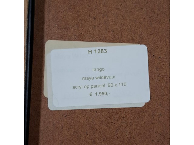 Acryl schilderij op paneel, maya wildevuur, tango, 2000 - afbeelding 7 van  7