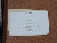 Acryl schilderij op paneel, maya wildevuur, tango, 2000 - afbeelding 7 van  7