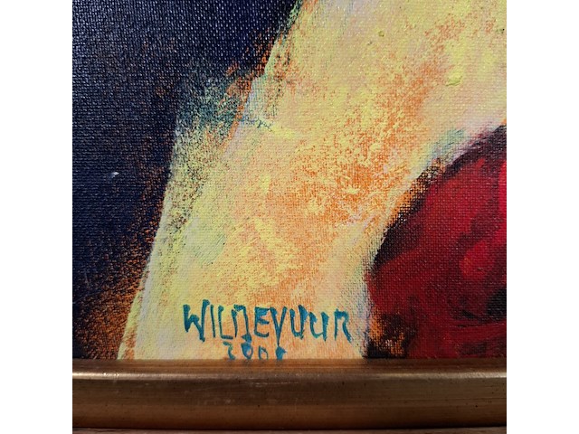 Acryl schilderij op paneel, maya wildevuur, twee vrouwen - afbeelding 5 van  8