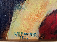 Acryl schilderij op paneel, maya wildevuur, twee vrouwen - afbeelding 5 van  8