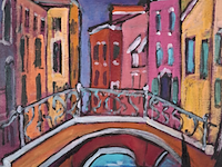 Acryl schilderij op paneel, maya wildevuur, venetië ii, 2006 - afbeelding 1 van  7