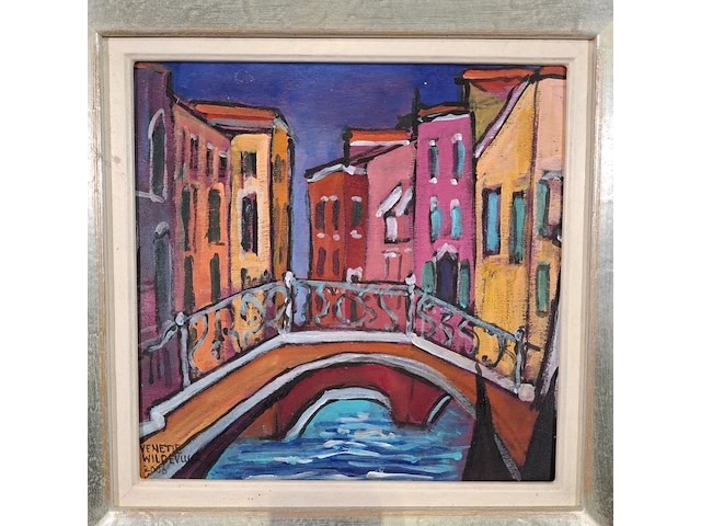 Acryl schilderij op paneel, maya wildevuur, venetië ii, 2006 - afbeelding 2 van  7