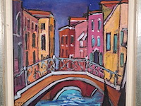 Acryl schilderij op paneel, maya wildevuur, venetië ii, 2006 - afbeelding 2 van  7