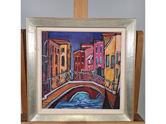 Acryl schilderij op paneel, maya wildevuur, venetië ii, 2006 - afbeelding 3 van  7