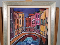 Acryl schilderij op paneel, maya wildevuur, venetië ii, 2006 - afbeelding 3 van  7