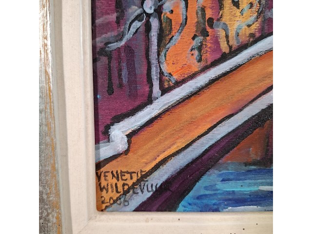 Acryl schilderij op paneel, maya wildevuur, venetië ii, 2006 - afbeelding 4 van  7