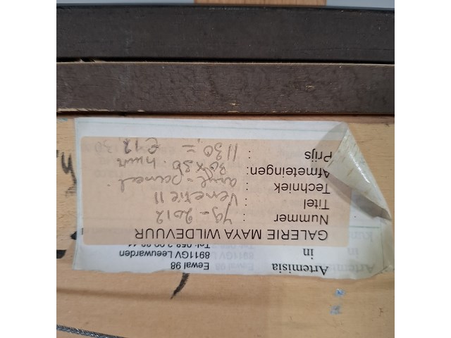 Acryl schilderij op paneel, maya wildevuur, venetië ii, 2006 - afbeelding 7 van  7