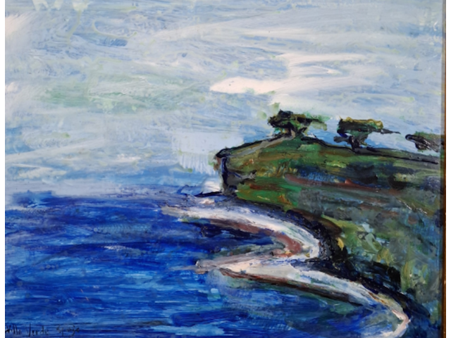 Acryl schilderij op paneel, maya wildevuur, villa verde spanje, 1995 - afbeelding 1 van  6