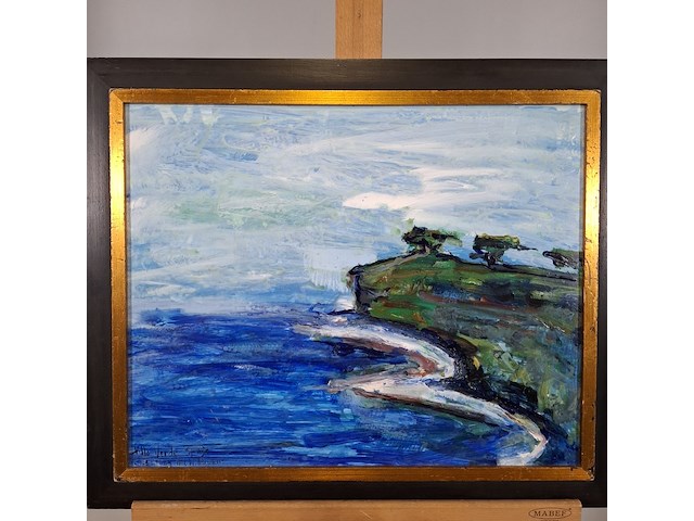 Acryl schilderij op paneel, maya wildevuur, villa verde spanje, 1995 - afbeelding 2 van  6