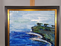 Acryl schilderij op paneel, maya wildevuur, villa verde spanje, 1995 - afbeelding 3 van  6