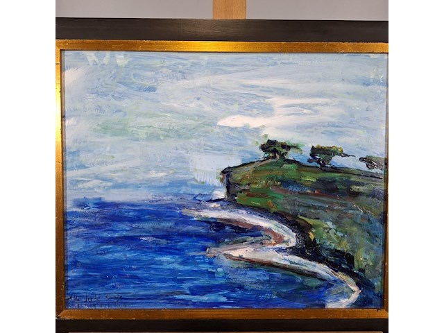 Acryl schilderij op paneel, maya wildevuur, villa verde spanje, 1995 - afbeelding 4 van  6