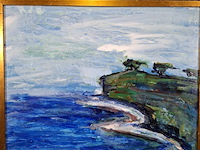 Acryl schilderij op paneel, maya wildevuur, villa verde spanje, 1995 - afbeelding 4 van  6