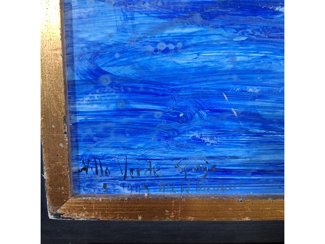 Acryl schilderij op paneel, maya wildevuur, villa verde spanje, 1995 - afbeelding 5 van  6