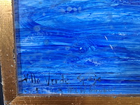 Acryl schilderij op paneel, maya wildevuur, villa verde spanje, 1995 - afbeelding 5 van  6