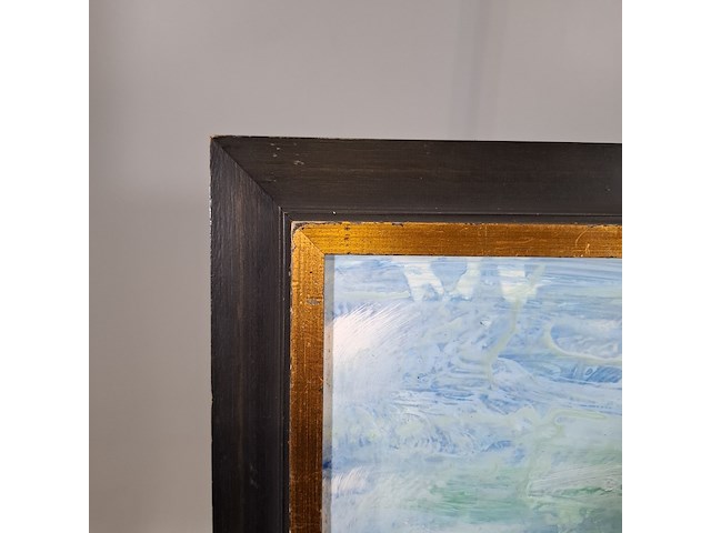 Acryl schilderij op paneel, maya wildevuur, villa verde spanje, 1995 - afbeelding 6 van  6