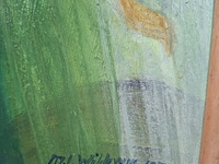 Acryl schilderij op paneel, maya wildevuur, vrouw, 1974 - afbeelding 4 van  7