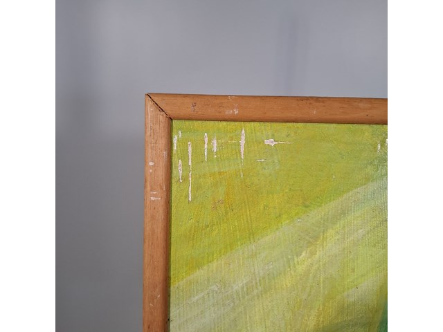 Acryl schilderij op paneel, maya wildevuur, vrouw, 1974 - afbeelding 5 van  7