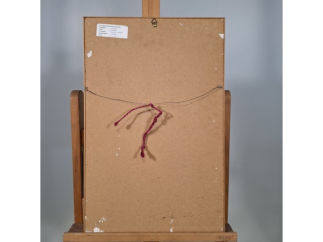 Acryl schilderij op paneel, maya wildevuur, vrouw, 1974 - afbeelding 6 van  7