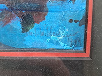 Acryl schilderij op papier, maya wildevuur, abstract, 1994 - afbeelding 6 van  10