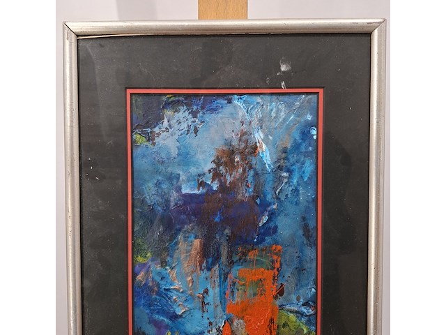 Acryl schilderij op papier, maya wildevuur, abstract - afbeelding 3 van  9