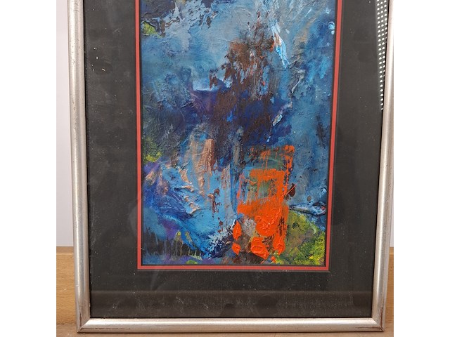 Acryl schilderij op papier, maya wildevuur, abstract - afbeelding 4 van  9