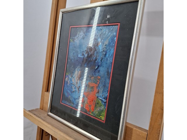 Acryl schilderij op papier, maya wildevuur, abstract - afbeelding 5 van  9