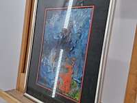 Acryl schilderij op papier, maya wildevuur, abstract - afbeelding 5 van  9