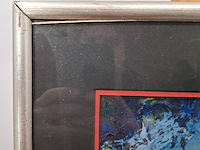 Acryl schilderij op papier, maya wildevuur, abstract - afbeelding 7 van  9