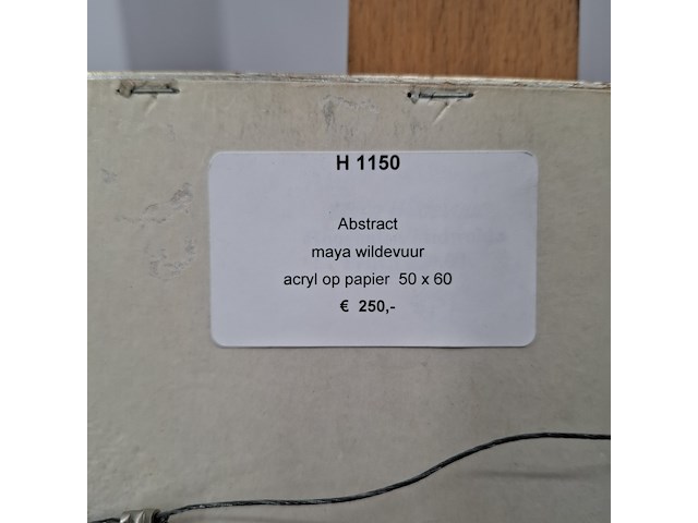 Acryl schilderij op papier, maya wildevuur, abstract - afbeelding 9 van  9