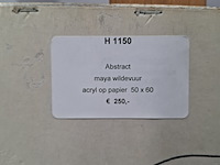 Acryl schilderij op papier, maya wildevuur, abstract - afbeelding 9 van  9