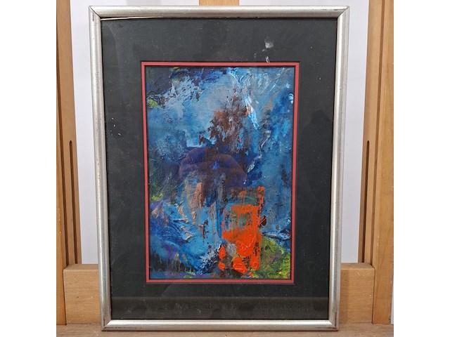 Acryl schilderij op papier, maya wildevuur, abstract - afbeelding 2 van  9