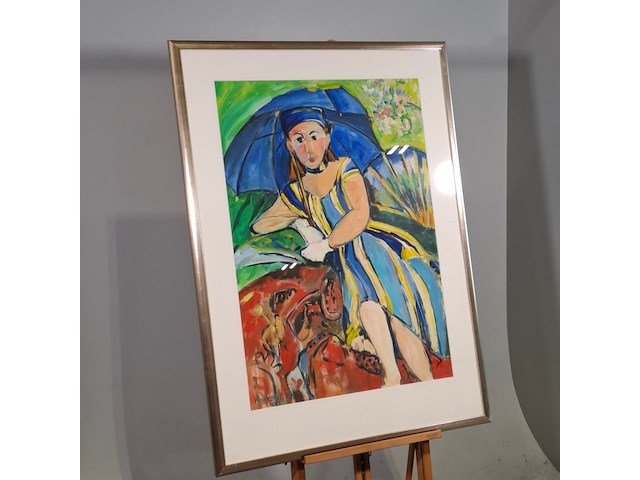 Acryl schilderij op papier, maya wildevuur, geeske, 1997 - afbeelding 2 van  7