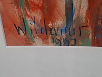 Acryl schilderij op papier, maya wildevuur, geeske, 1997 - afbeelding 4 van  7