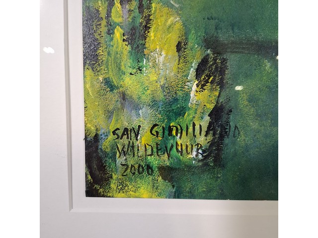 Acryl schilderij op papier, maya wildevuur, landschap, 2000 - afbeelding 7 van  10