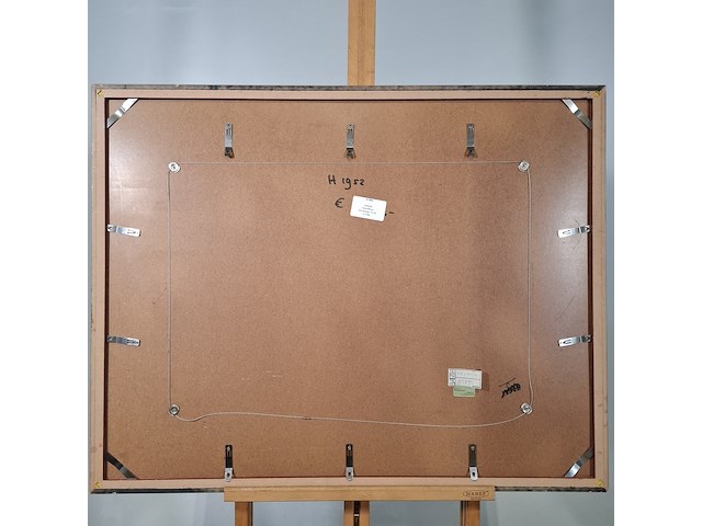 Acryl schilderij op papier, maya wildevuur, landschap, 2000 - afbeelding 9 van  10