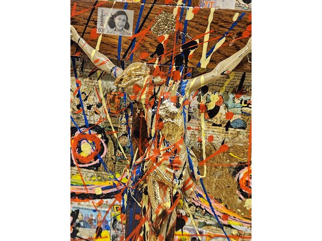 Acryl schilderij, tonnie voorn, mix media - afbeelding 3 van  4