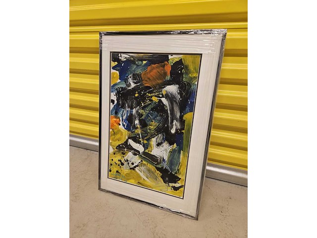 Acryl schilderij, walter van oel, acryl, 1987 - afbeelding 1 van  3