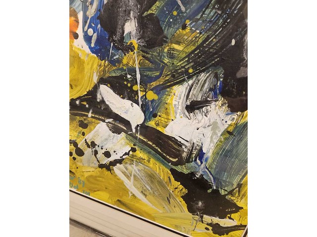Acryl schilderij, walter van oel, acryl, 1987 - afbeelding 3 van  3