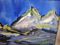 Acryl/canvas, maya wildevuur (1944-2023), nepal himalaja, 2003 - afbeelding 3 van  6
