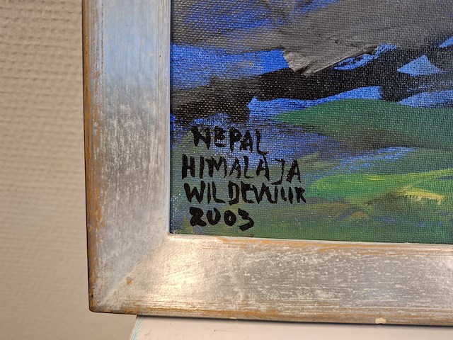 Acryl/canvas, maya wildevuur (1944-2023), nepal himalaja, 2003 - afbeelding 5 van  6