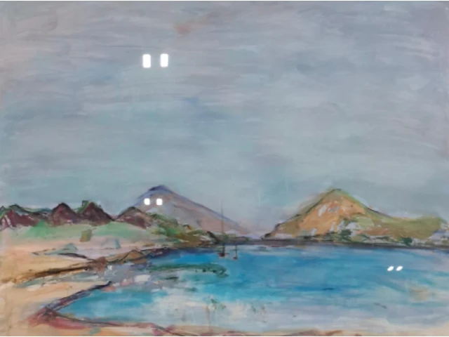 Acryl/pastel schilderij, maya wildevuur - afbeelding 1 van  9