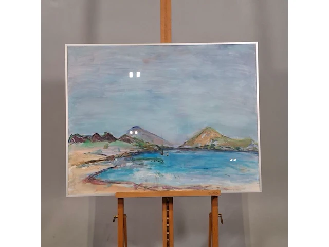 Acryl/pastel schilderij, maya wildevuur - afbeelding 2 van  9