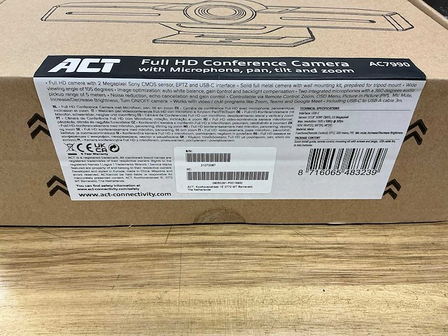 Act ac7990 full hd conference camera - afbeelding 3 van  3